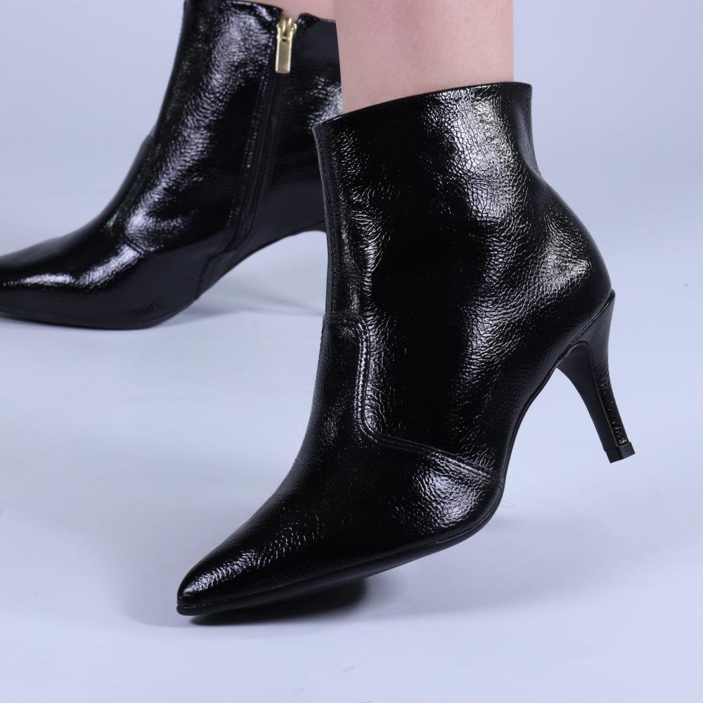 Bota Feminina Zariff Salto Fino T4318-254 Preto Preto 4