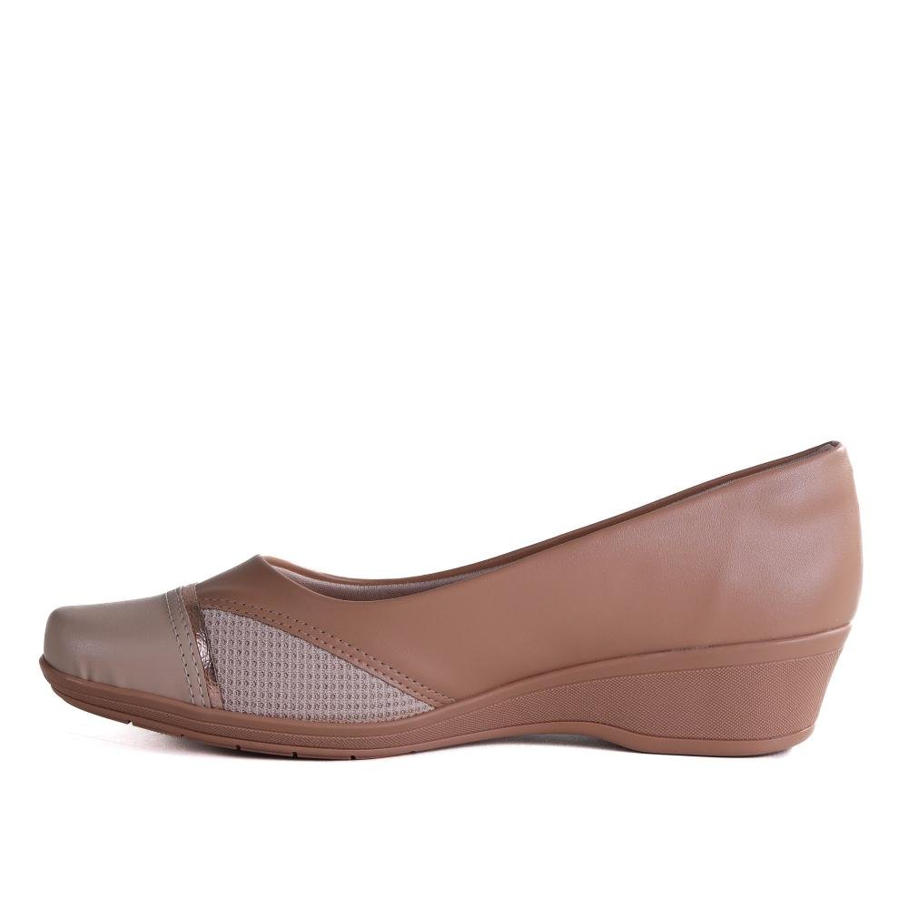 Sapatilha Comfortflex Feminina Anabela 2494302 Nude Marrom 2
