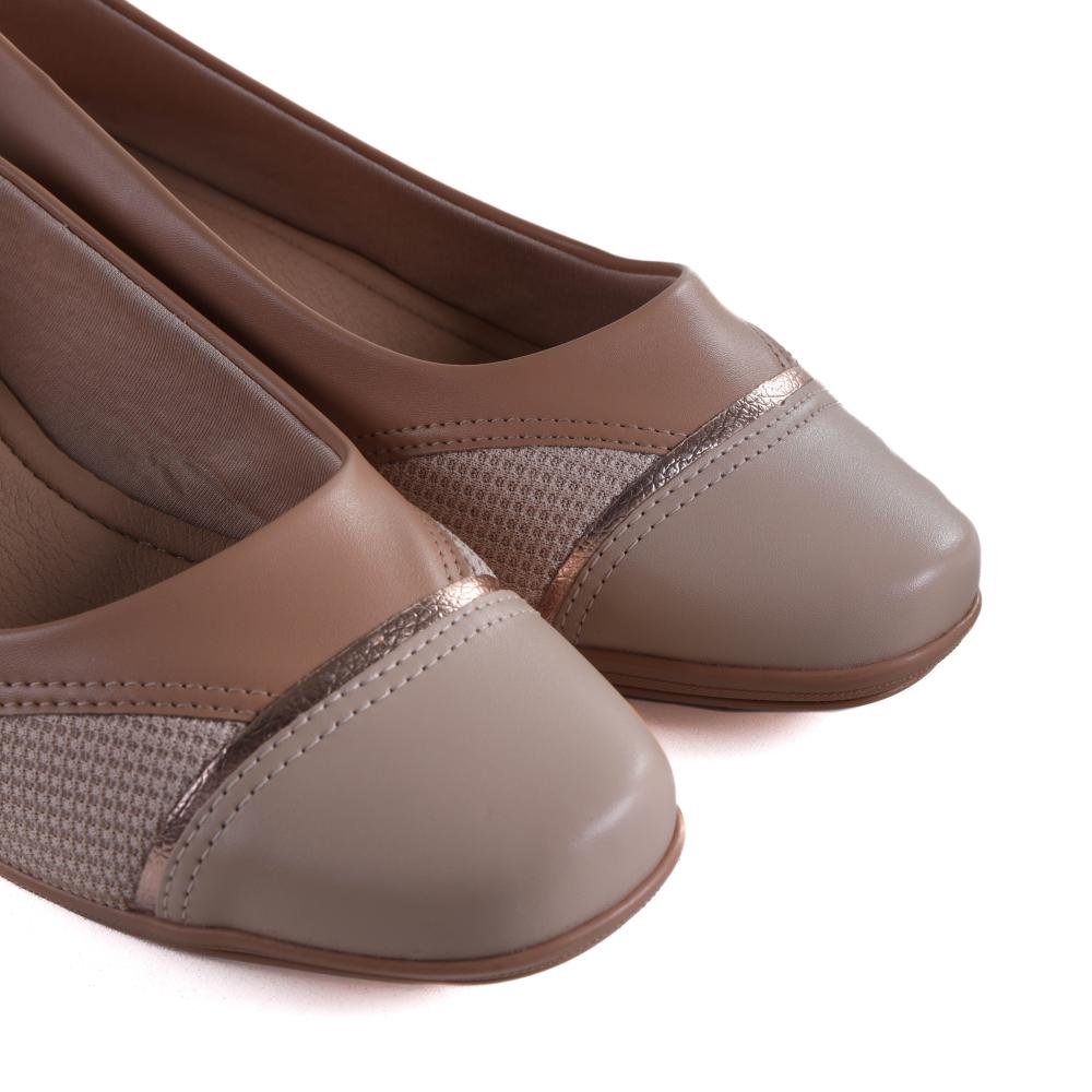Sapatilha Comfortflex Feminina Anabela 2494302 Nude Marrom 6