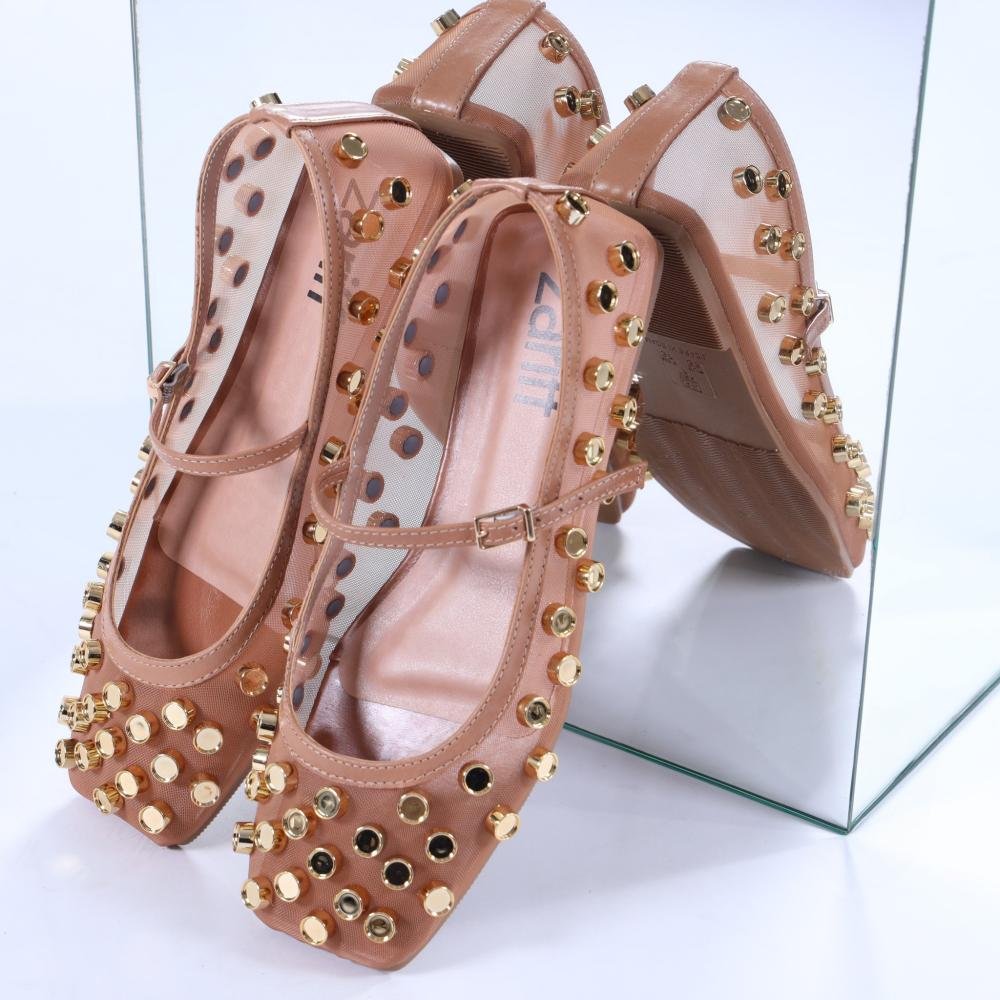 Sapatilha Feminina Zariff com Maxi Esferas 2017-6331 Coconut Rosa 7