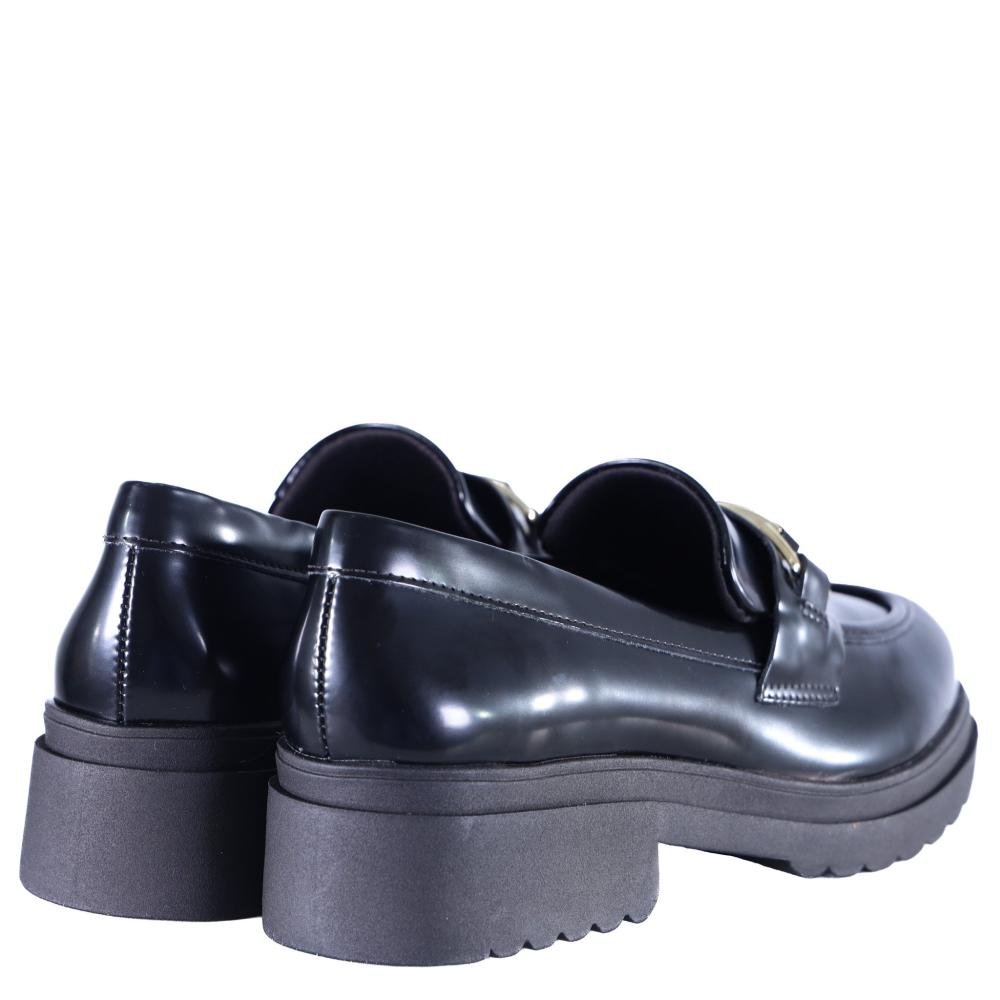 Mocassim Feminino Via Marte Solado Tratorado 246-004 Preto Box Preto 5