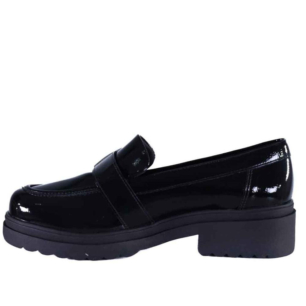 Mocassim Via Marte Feminino 246-001 Preto Verniz Preto 2