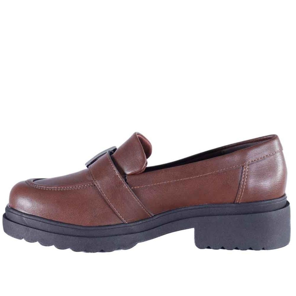 Mocassim Via Marte Feminino 246-001 Dark Brown Marrom 2