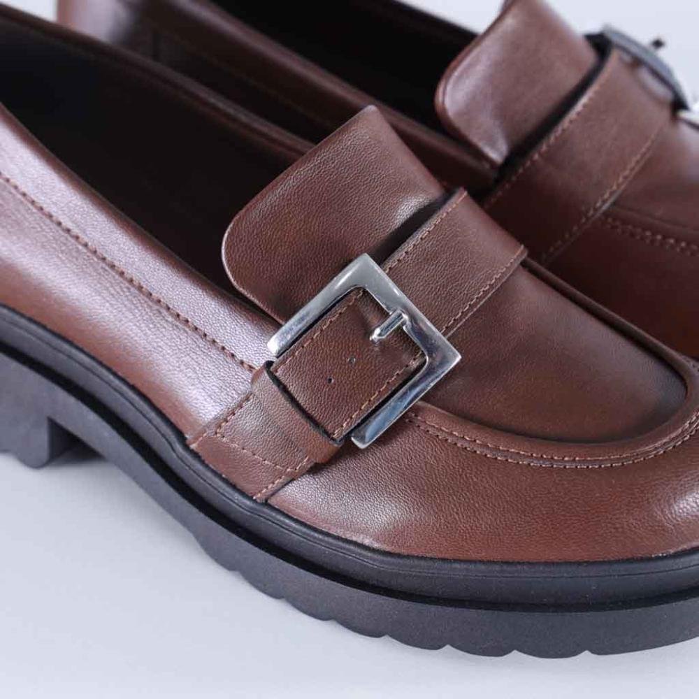 Mocassim Via Marte Feminino 246-001 Dark Brown Marrom 4