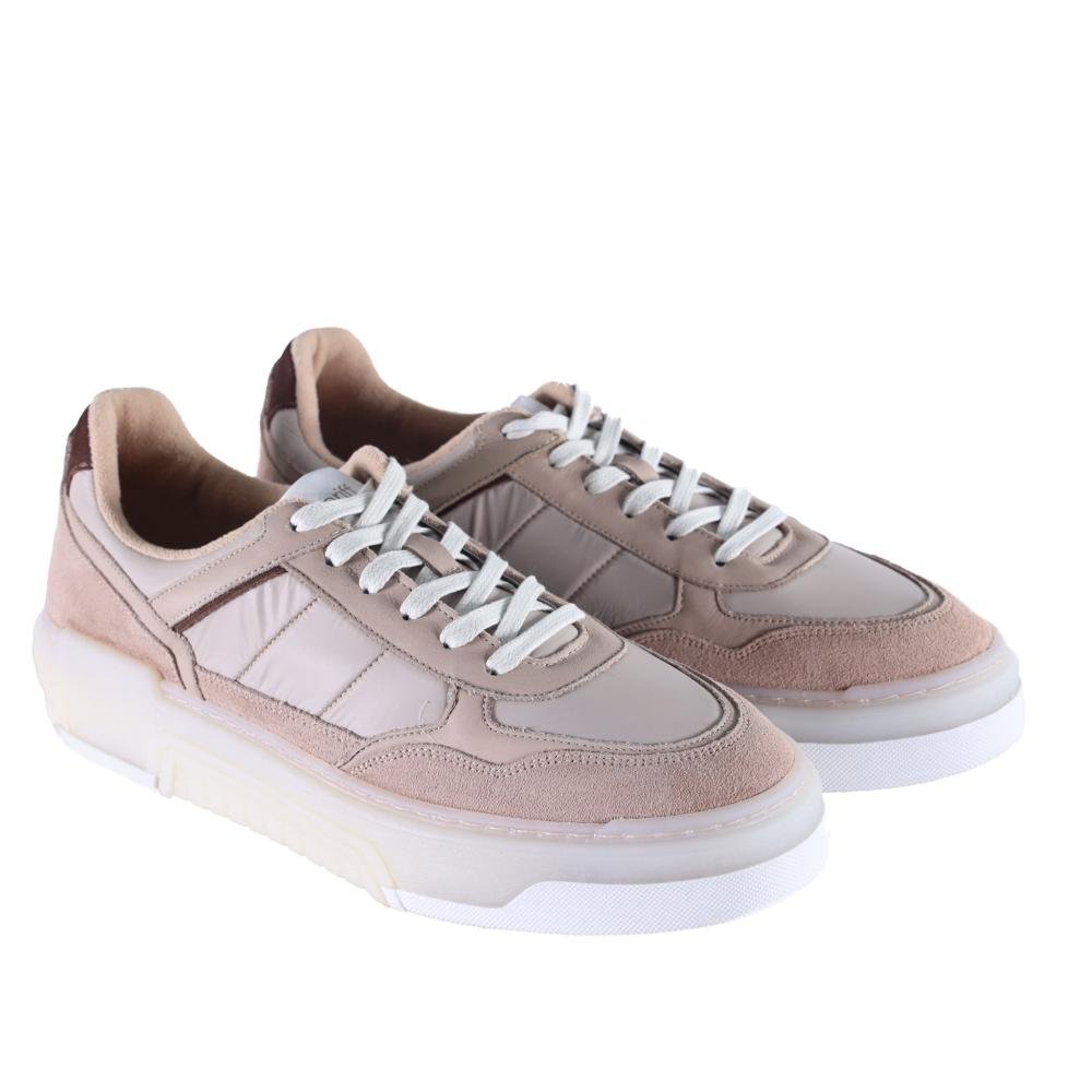Tênis Casual Masculino em Couro Zariff Rck008 Sand Bege 3