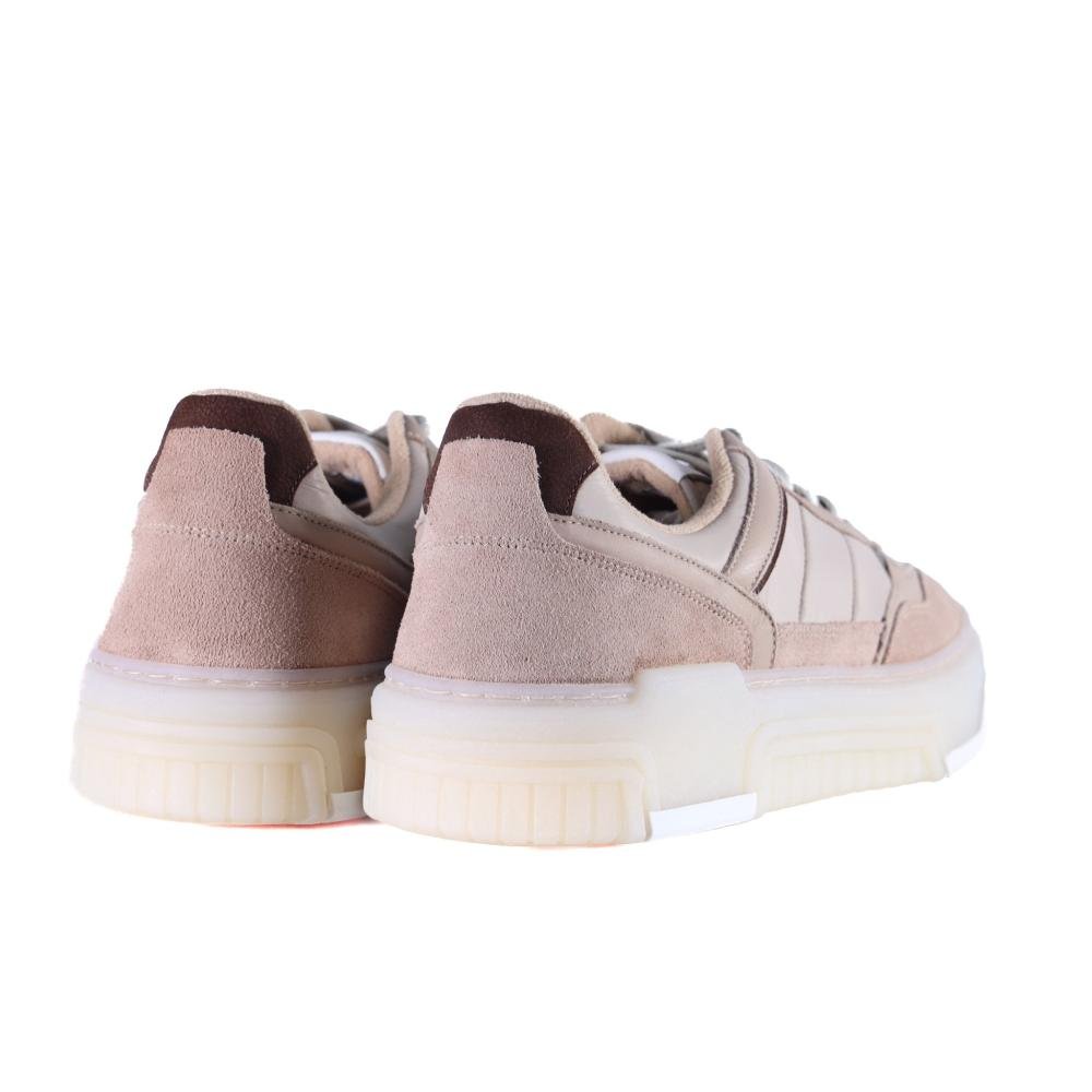 Tênis Casual Masculino em Couro Zariff Rck008 Sand Bege 5