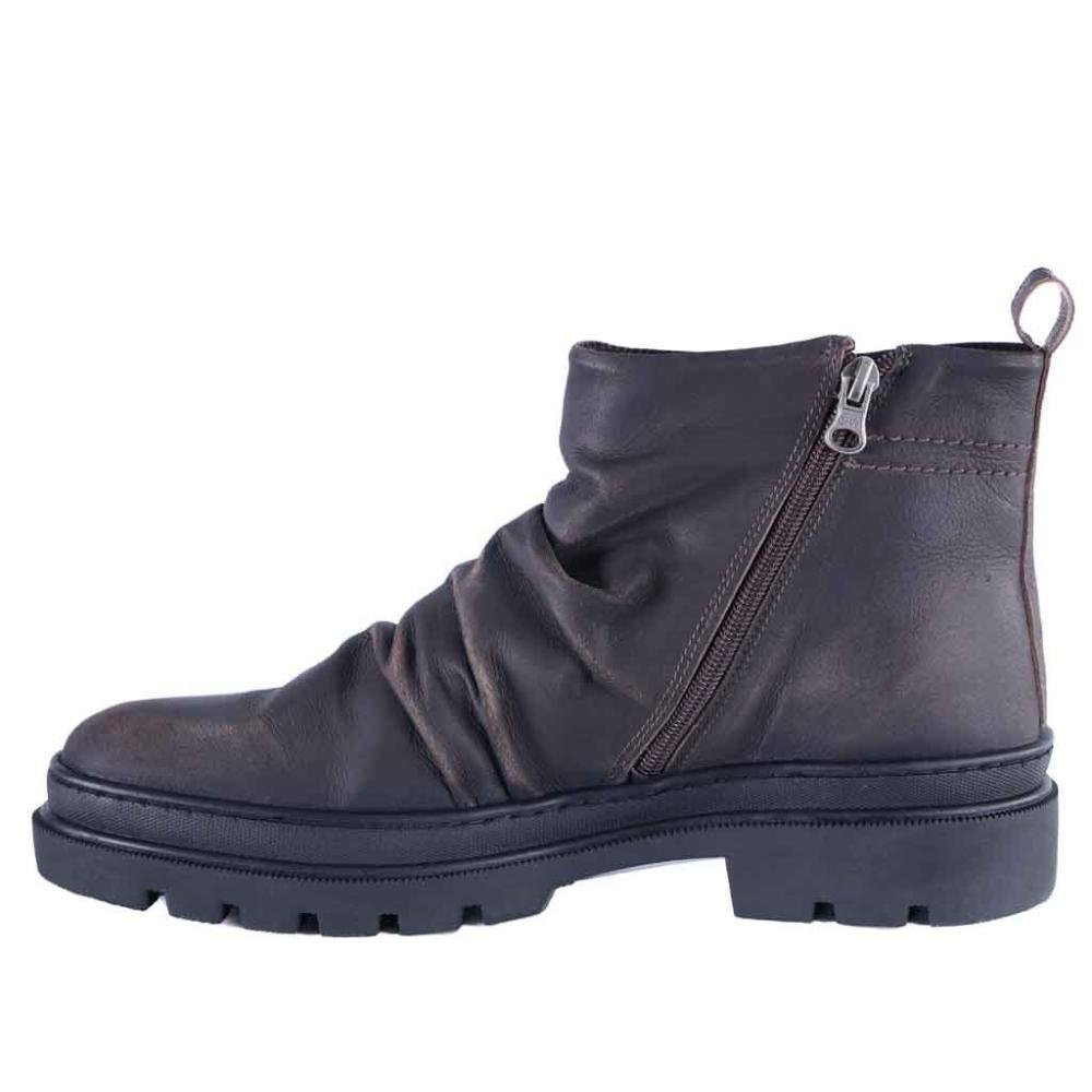Bota Masculina Zariff Detalhe Franzido Ast016 Cafe Café 2