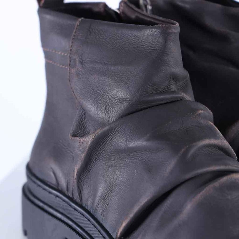 Bota Masculina Zariff Detalhe Franzido Ast016 Cafe Café 4