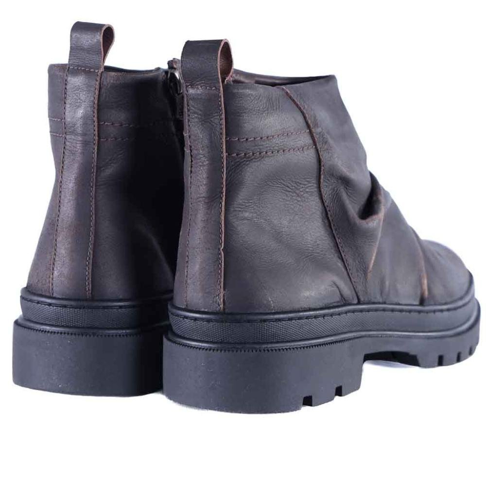 Bota Masculina Zariff Detalhe Franzido Ast016 Cafe Café 5
