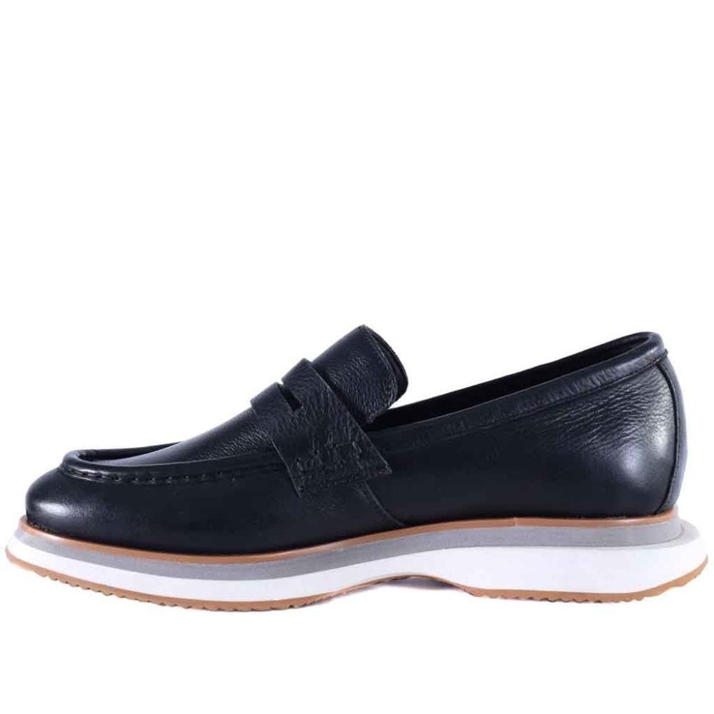 Mocassim Masculino em Couro Zariff Lon021 Preto Preto 2