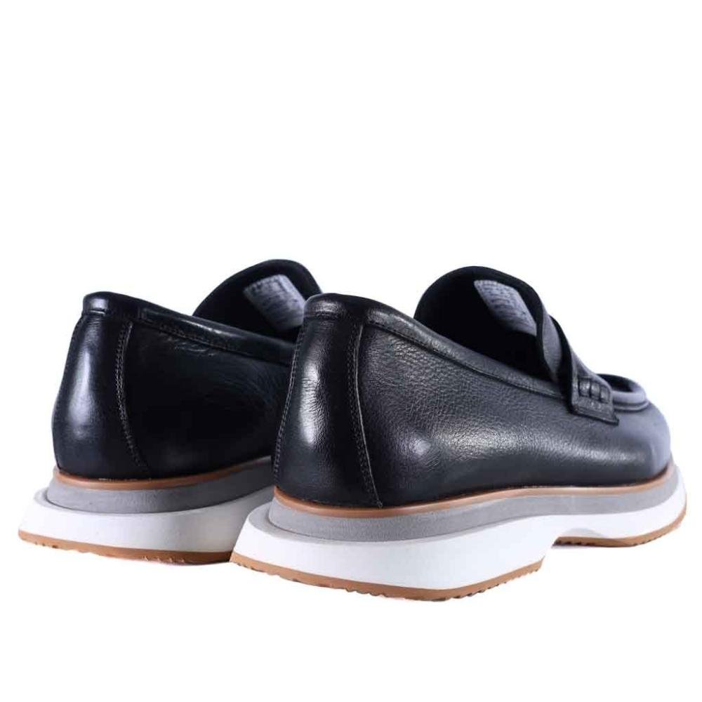Mocassim Masculino em Couro Zariff Lon021 Preto Preto 5