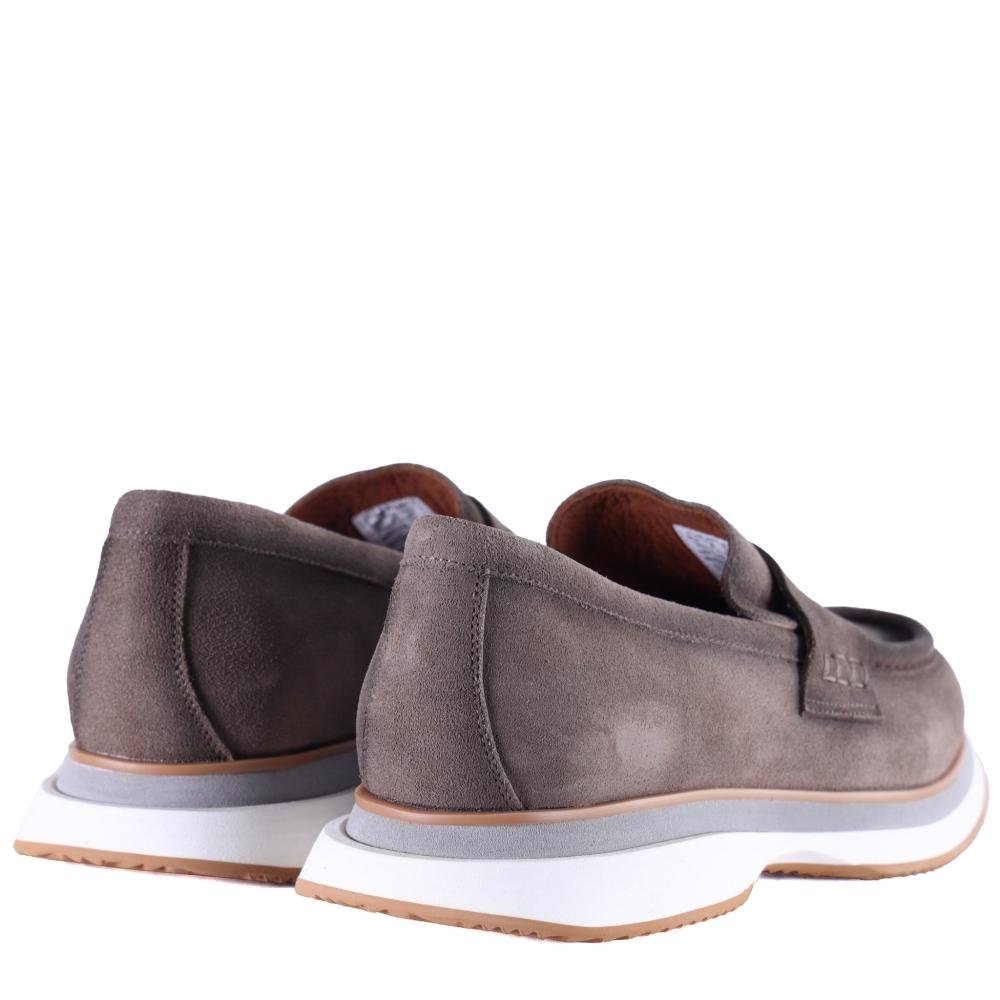Mocassim Masculino em Couro Zariff Lon021 Gray Gray 5