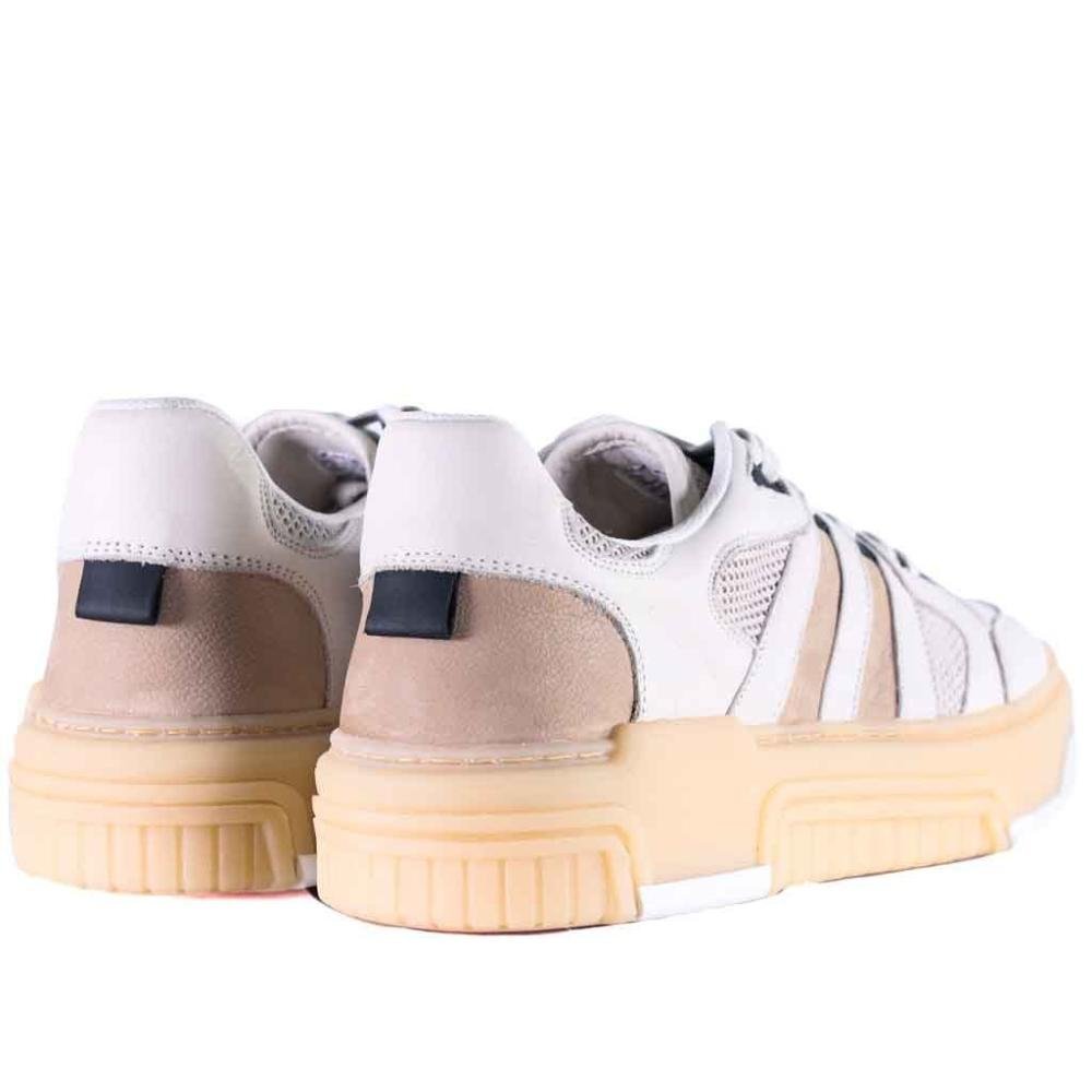Tênis Casual Masculino em Couro Zariff Rck008 Off White White 6