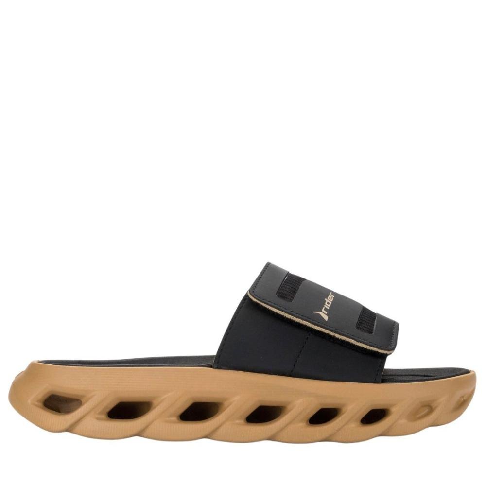 Chinelo Rider Masculino Slide R Power 12444. Bege/Preto