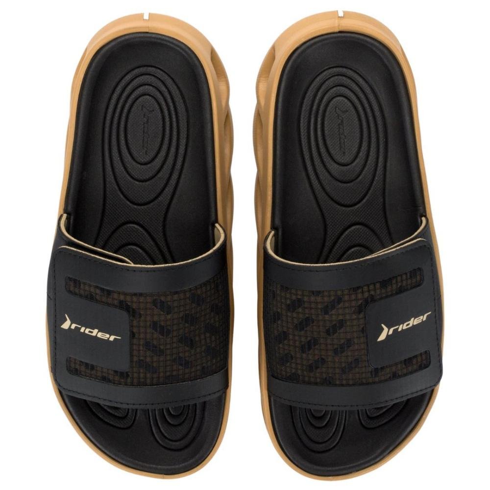 Chinelo Rider Masculino Slide R Power 12444. Bege/Preto Preto/Marrom 4
