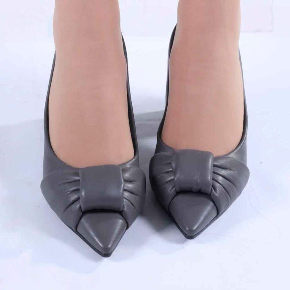 Scarpin Feminino Zariff com Laço 1606-008 Cinza Cinza 6