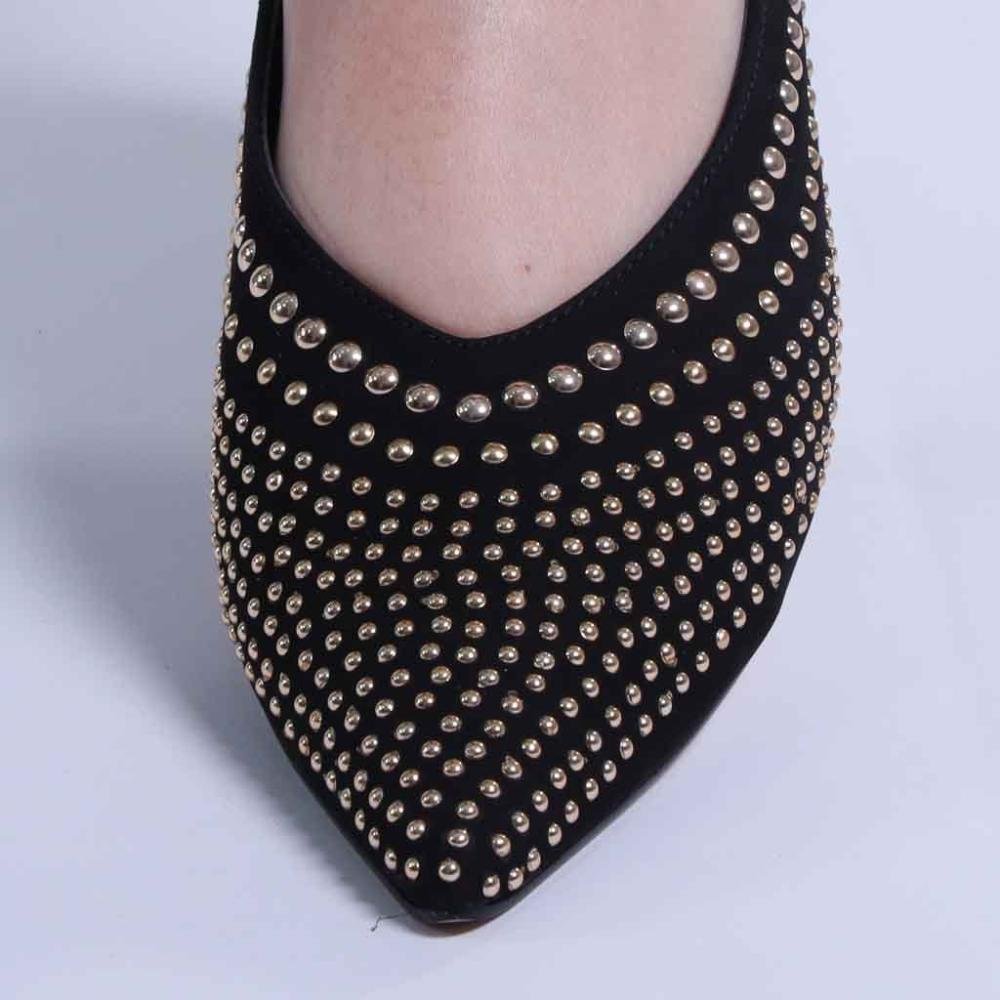 Sapatilha Feminina Zariff com Aplicações em Metal 7110030 Preto Preto 5