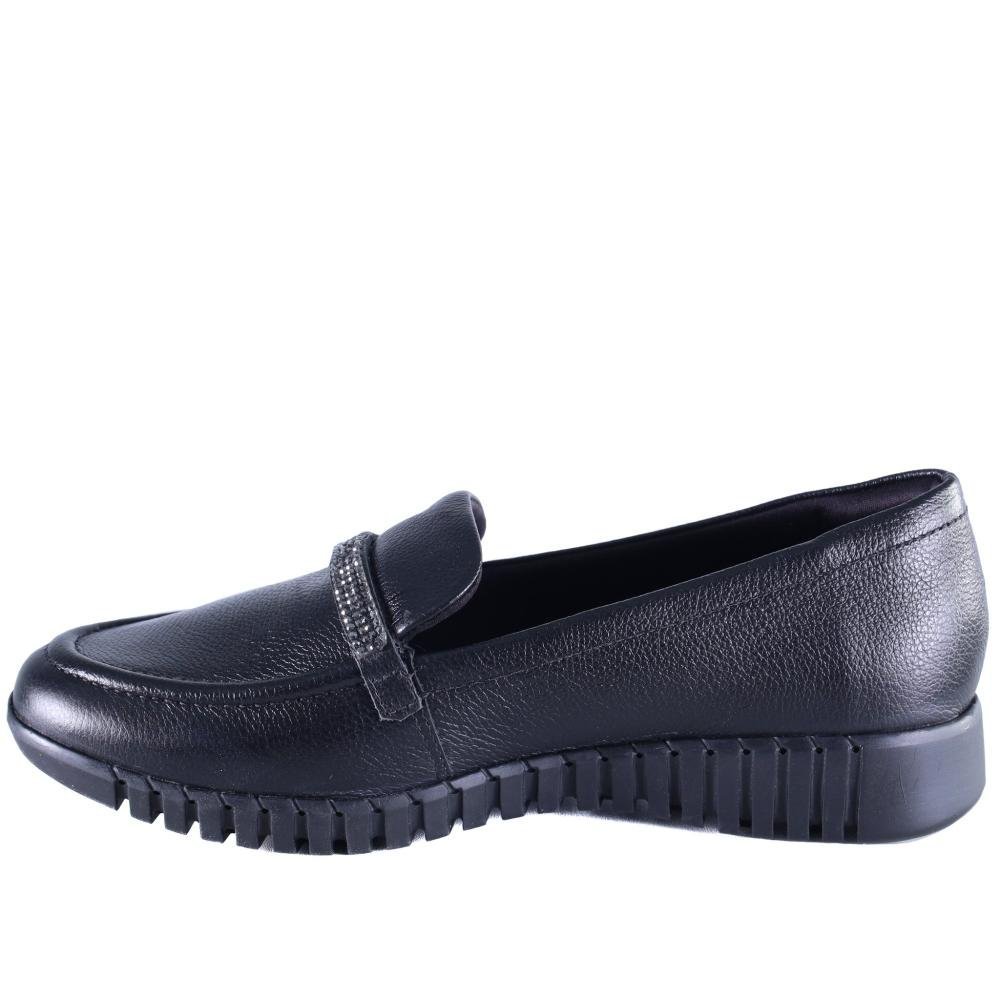 Mocassim Comfortflex Feminino 2476303 Preto Preto 2