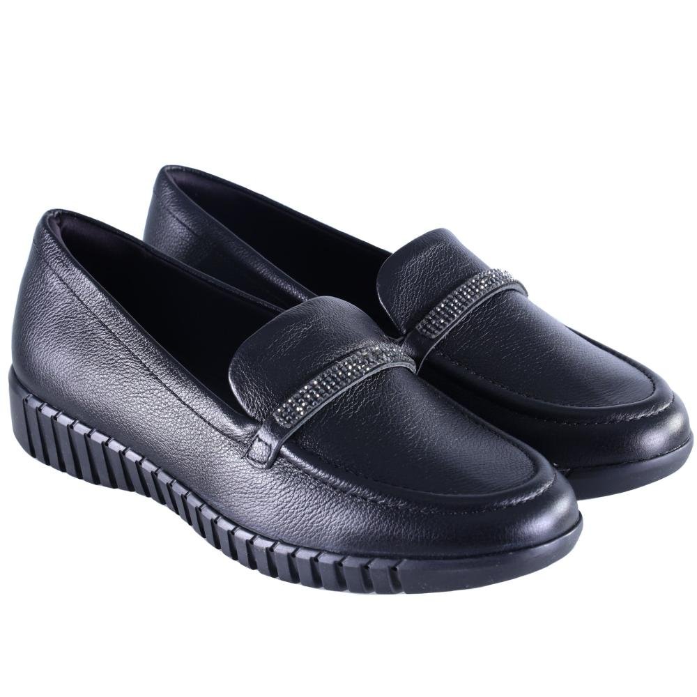 Mocassim Comfortflex Feminino 2476303 Preto Preto 3