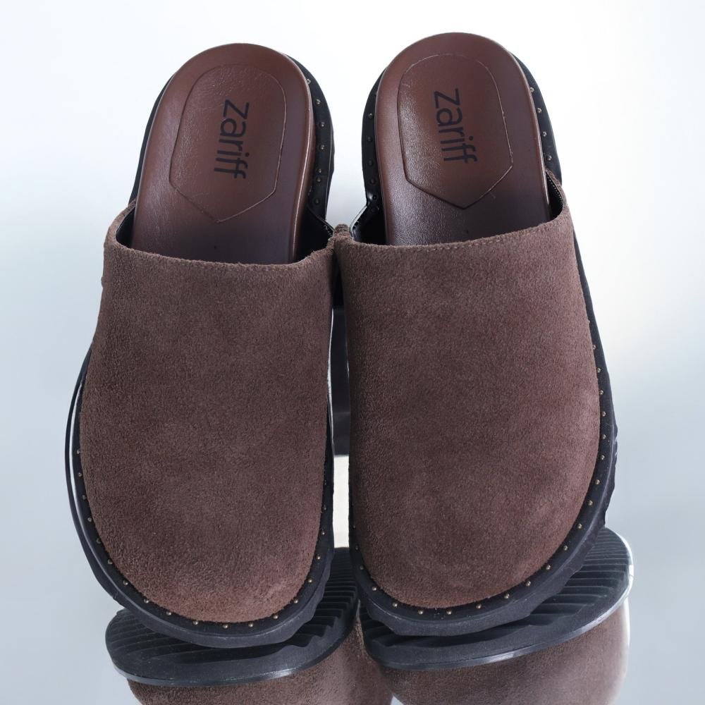 Mule Feminino Zariff em Camurça 2102-6653 Cafe Café 3