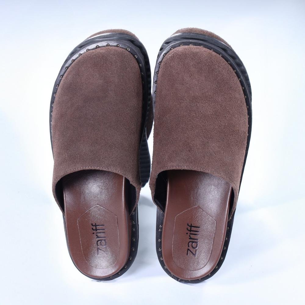 Mule Feminino Zariff em Camurça 2102-6653 Cafe Café 7