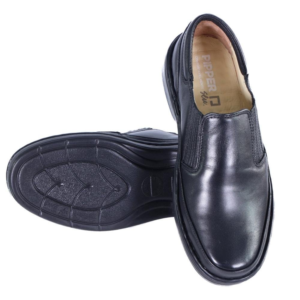 Sapato Pipper Masculino Comfort 54807 Preto Preto 5