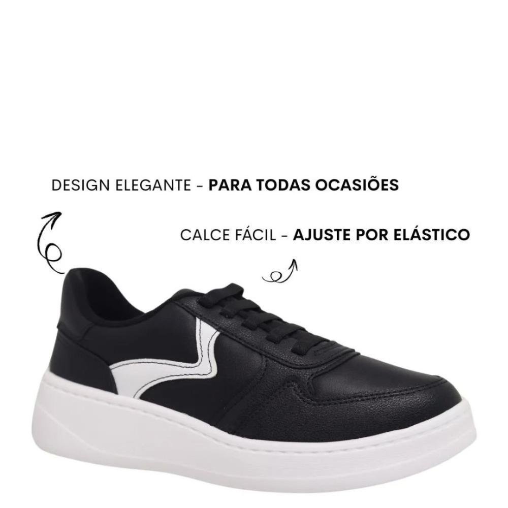 Tênis Feminino Modare 7402.104 Preto/Branco Branco 2