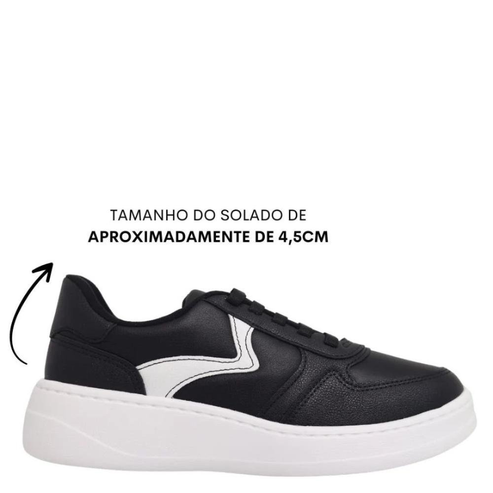 Tênis Feminino Modare 7402.104 Preto/Branco Branco 5