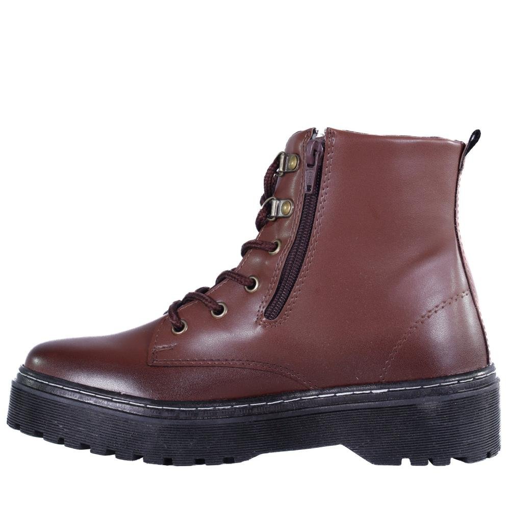 Coturno Feminino Zariff Cano Curto 7005 Brown Cafe Marrom 2