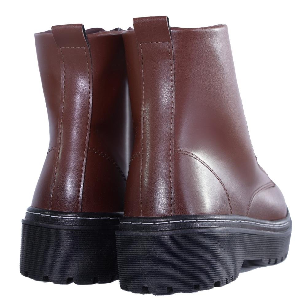 Coturno Feminino Zariff Cano Curto 7005 Brown Cafe Marrom 3