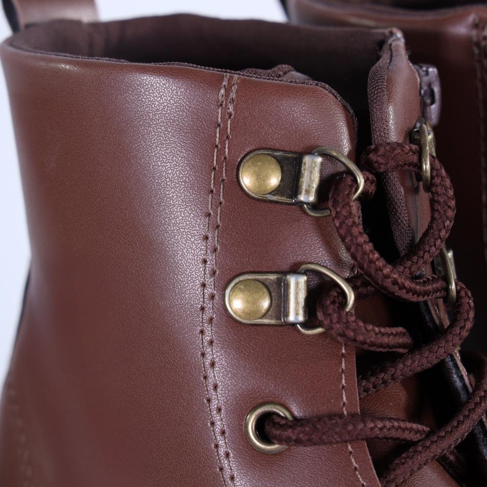 Coturno Feminino Zariff Cano Curto 7005 Brown Cafe Marrom 5