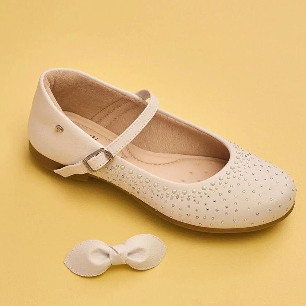 Sapatilha Infantil Pampili Angel com Strass 100.537.000 Nude Bege 4
