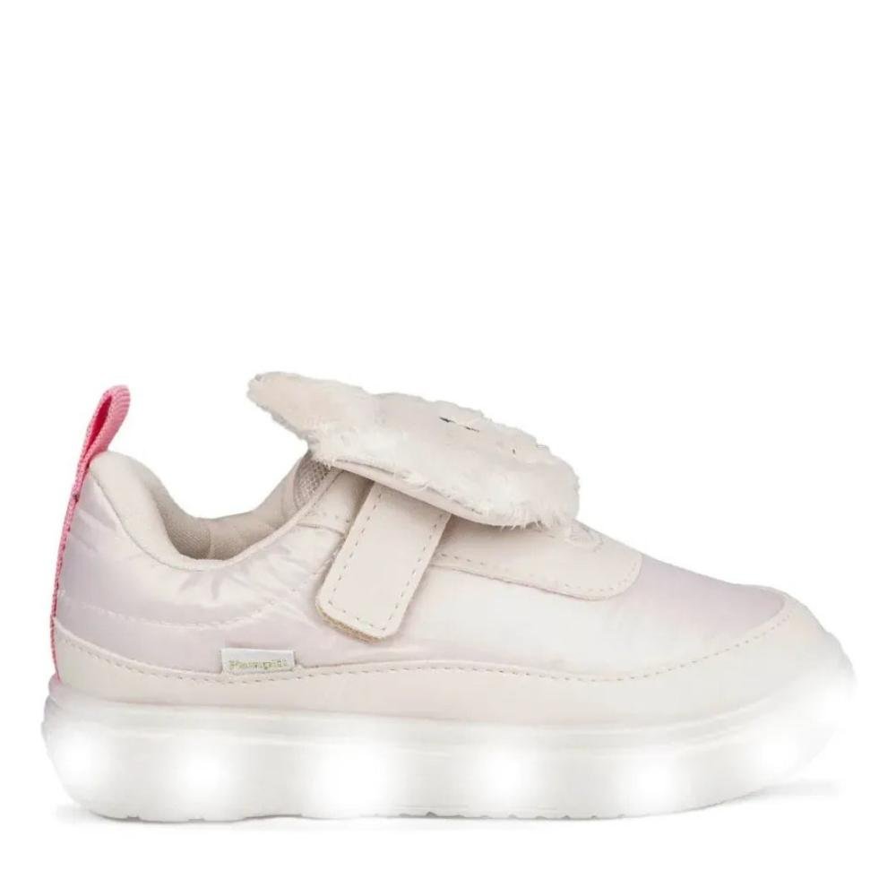 Tênis Infantil Feminino Pampili com LED 483.006.000 Nude
