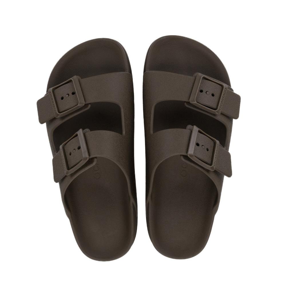 Chinelo Masculino Slide Torino Cartago Grendene 12548 Marrom Cinza 3