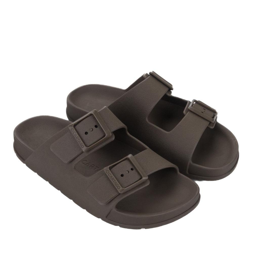 Chinelo Masculino Slide Torino Cartago Grendene 12548 Marrom Cinza 5