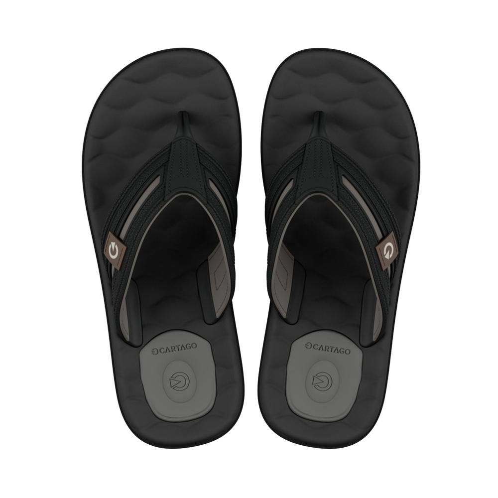Chinelo Masculino Cartago Egeu IV 12530 Preto/Cinza Preto/Marrom 2
