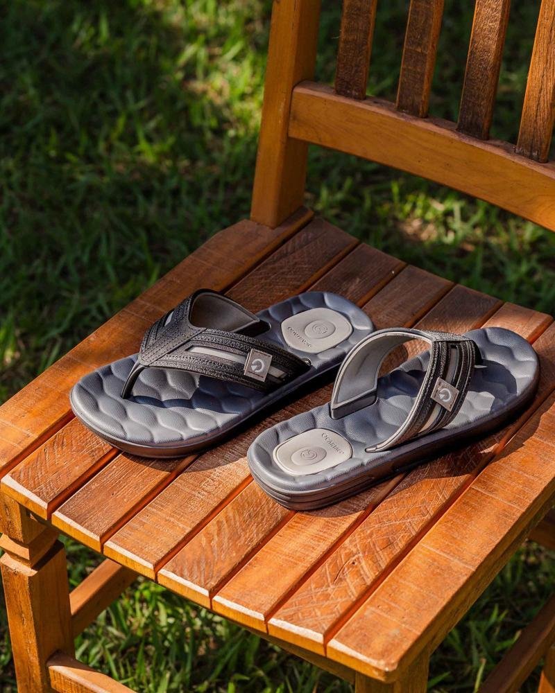 Chinelo Masculino Cartago Egeu IV 12530 Preto/Cinza Preto/Marrom 3