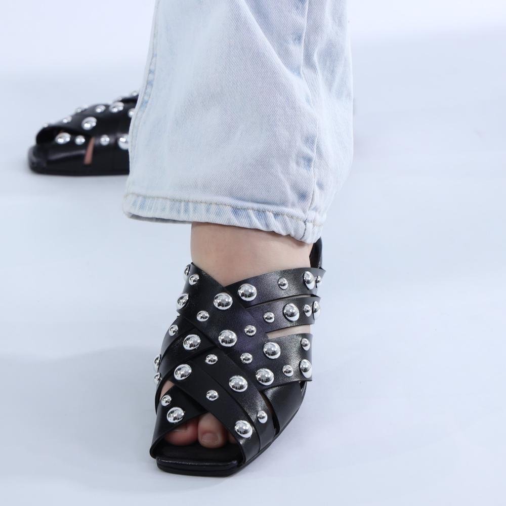 Mule Feminino Zariff com Maxi Esferas 50435-91095 Preto Preto 2