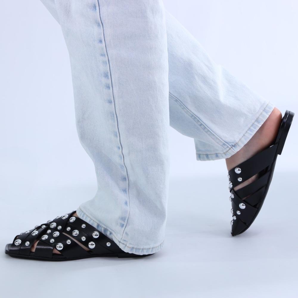 Mule Feminino Zariff com Maxi Esferas 50435-91095 Preto Preto 5