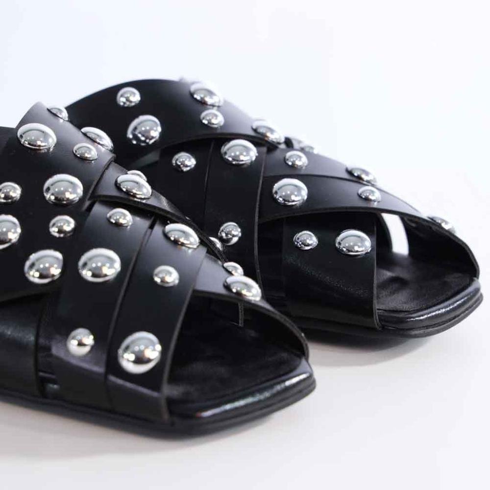 Mule Feminino Zariff com Maxi Esferas 50435-91095 Preto Preto 6