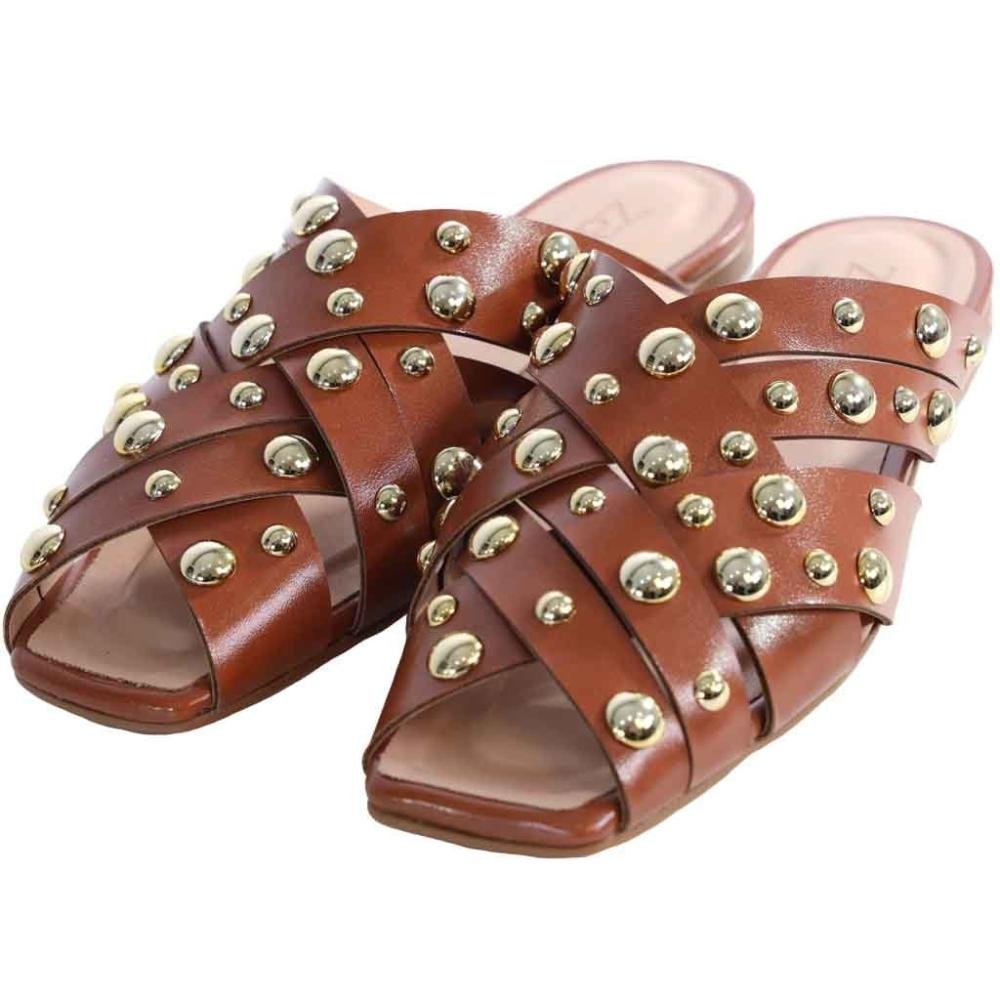 Mule Feminino Zariff com Maxi Esferas 50435-91095 Caramelo Marrom 3