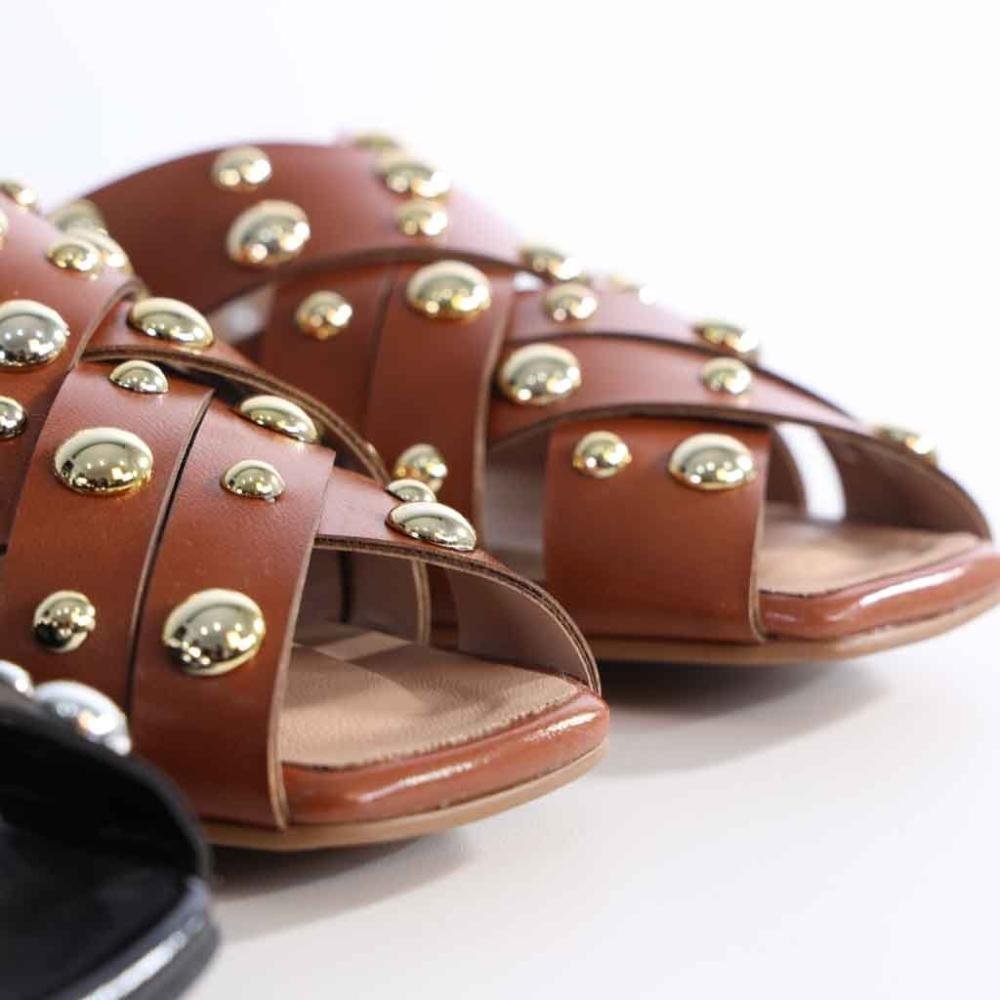 Mule Feminino Zariff com Maxi Esferas 50435-91095 Caramelo Marrom 6