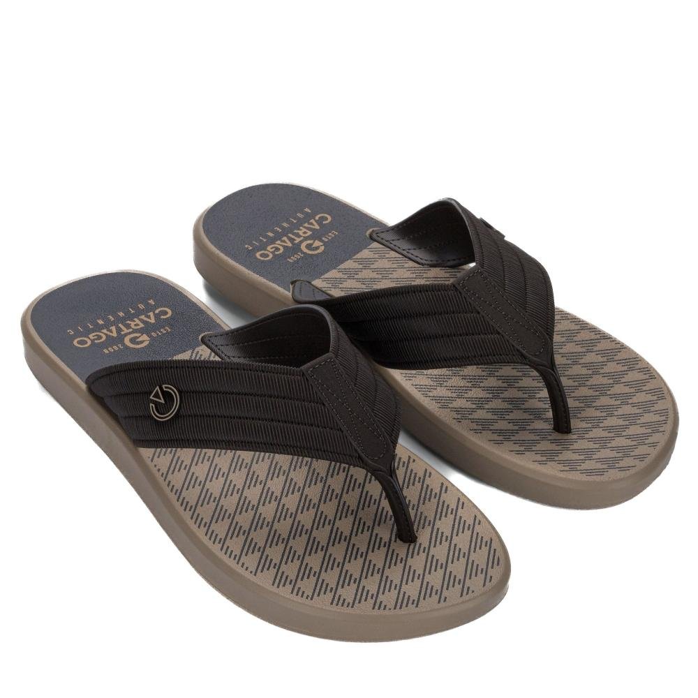 Chinelo Masculino Cartago Montreal 11729 Bege/Marrom Marrom 2