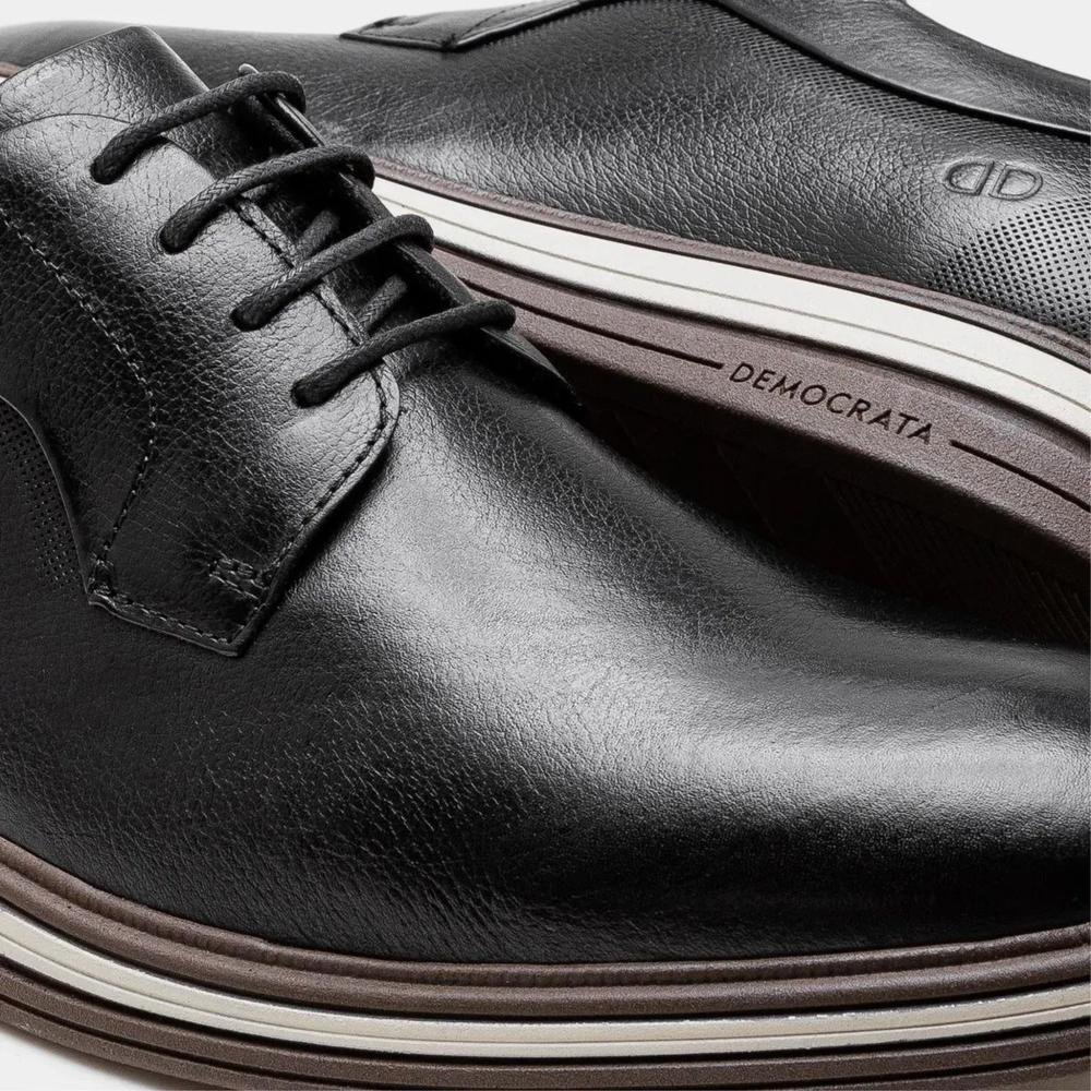 Sapato Masculino Democrata Dune Hi-Soft 298201 Preto Preto 3