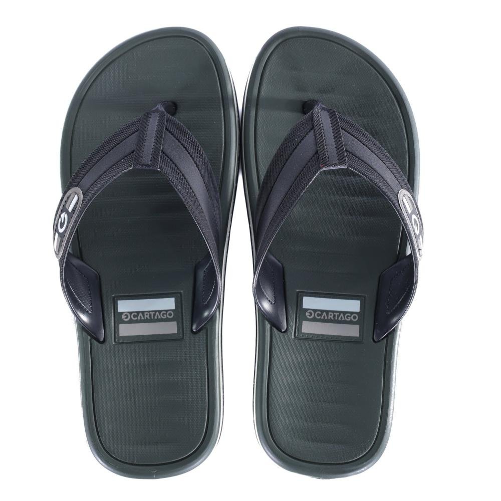 Chinelo Masculino Cartago Paris II 12214 Preto/Verde Azul 2