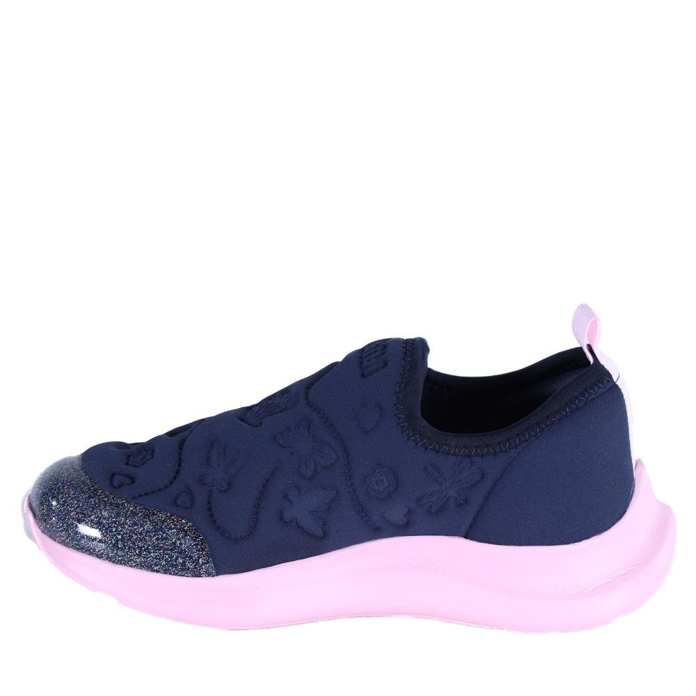 Tênis Infantil Menina Bibi Slip-On 116743 Marinho/Rosa Azul/Rosa 2