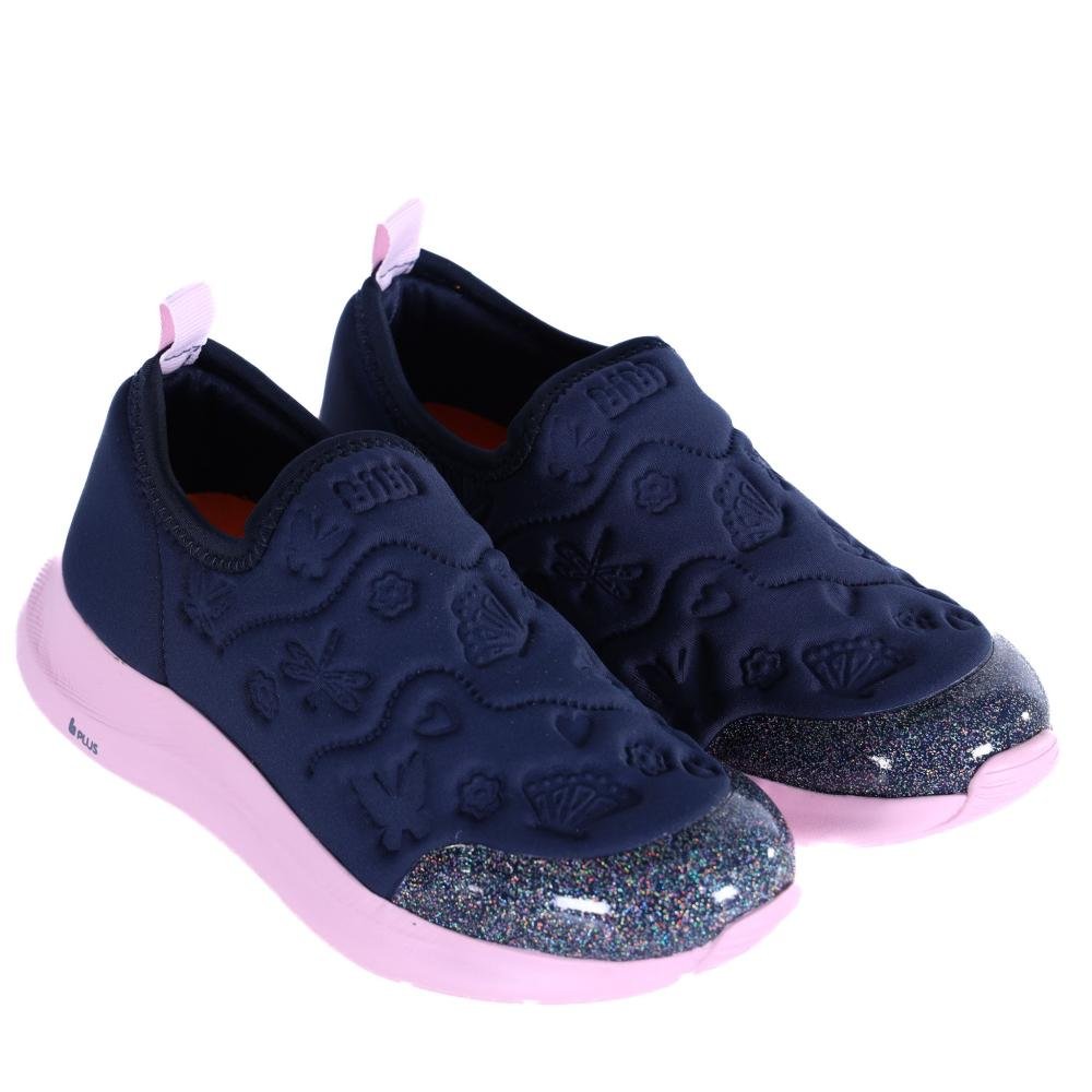 Tênis Infantil Menina Bibi Slip-On 116743 Marinho/Rosa Azul/Rosa 3