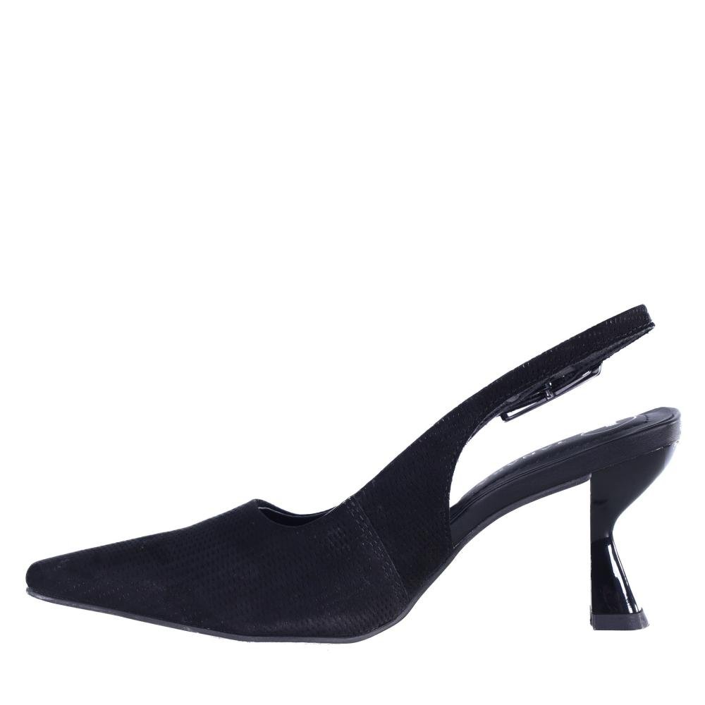 Scarpin Slingback Feminino Tanara T8861 Preto Preto 2