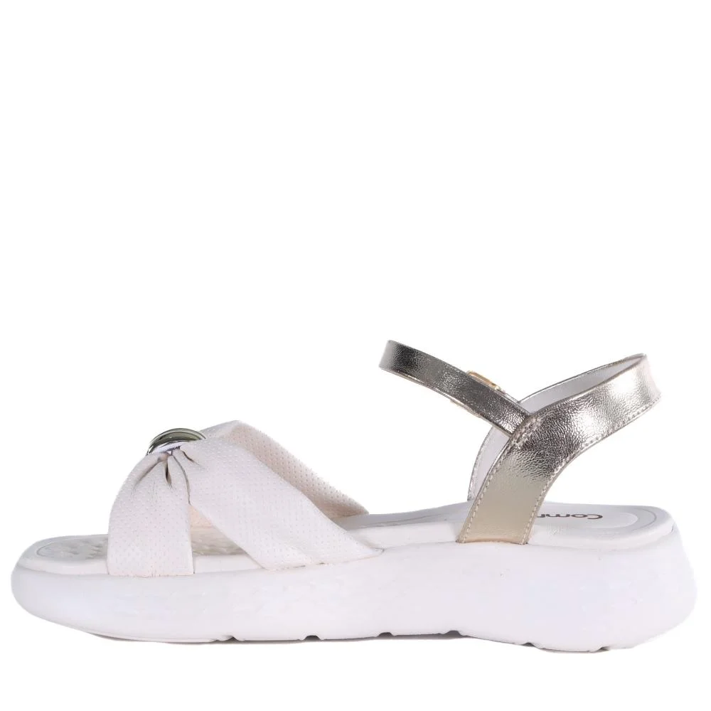 Sandália Feminina Comfortflex Casual 25-47403 Coconut Branco 2