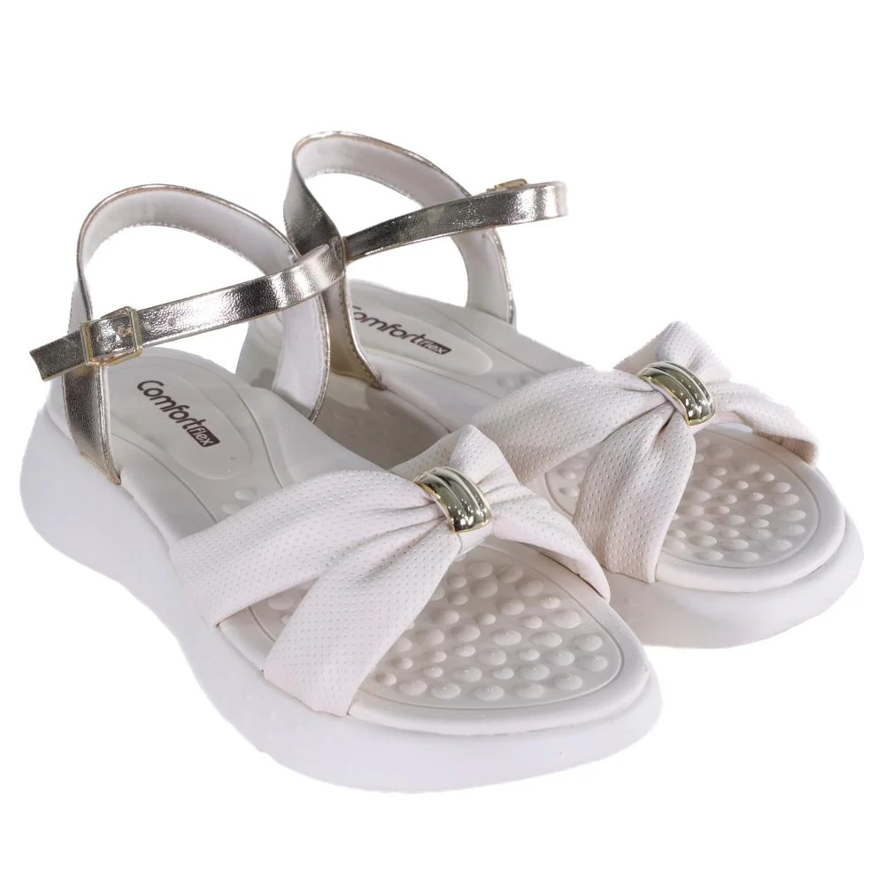 Sandália Feminina Comfortflex Casual 25-47403 Coconut Branco 4